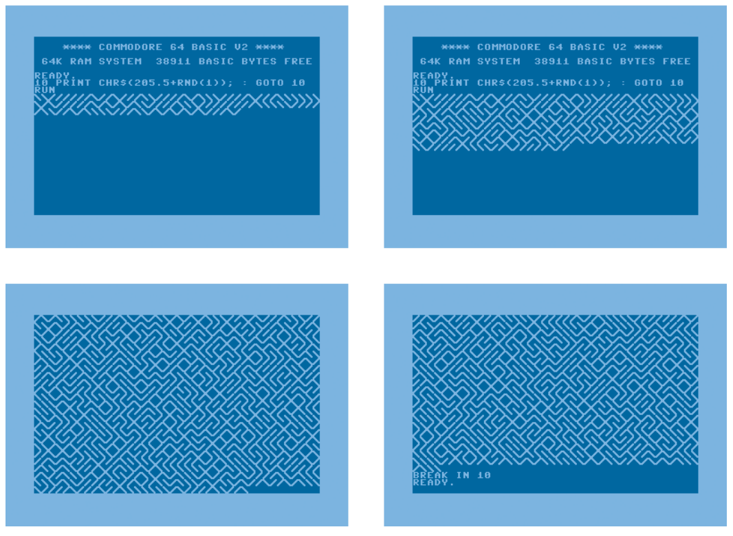 10 PRINT mazes ggplot2 - Higher Order Functions