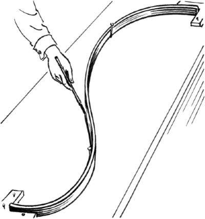 An illustration of a drafting spline.
