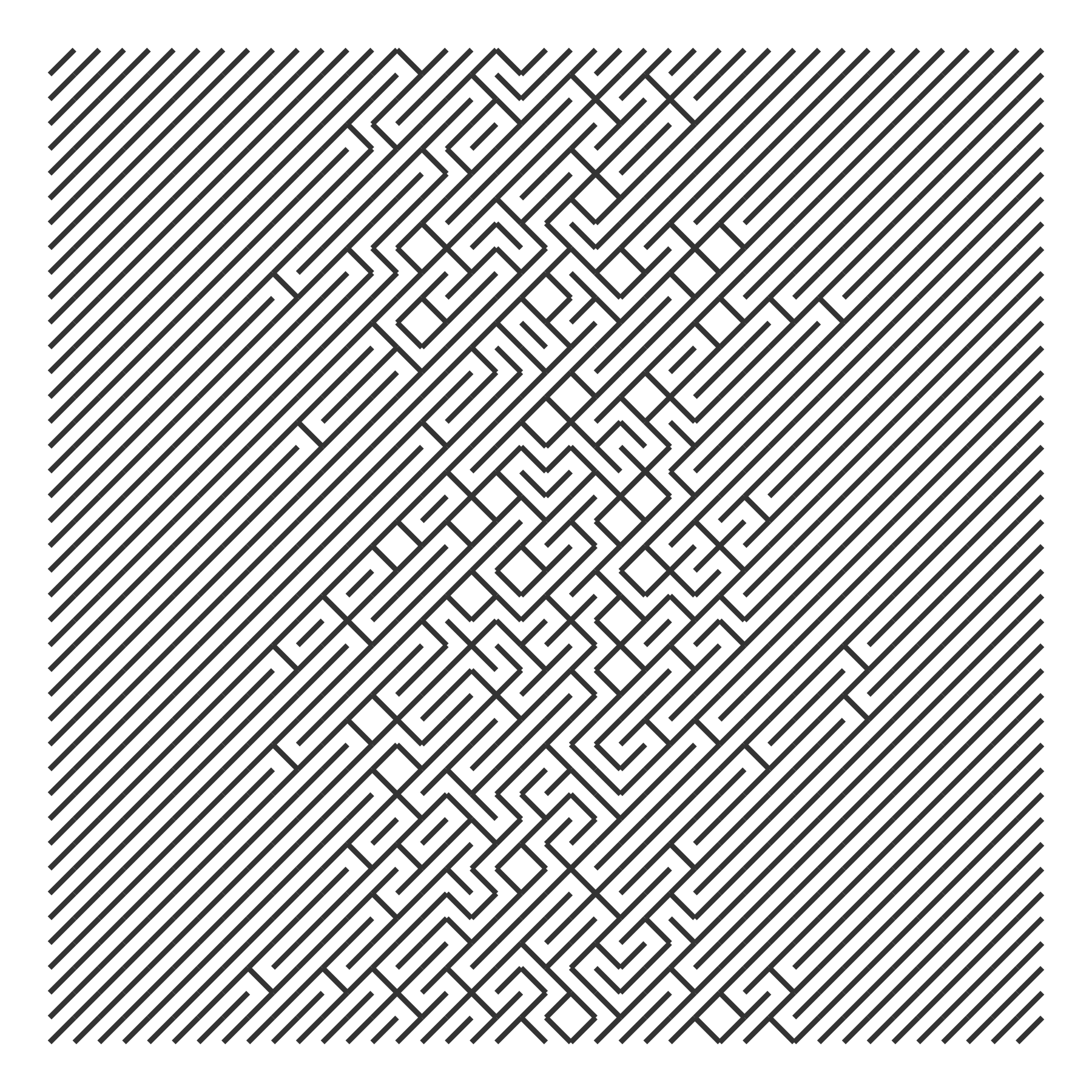 A maze where flipping probability is based on the density of a normal curve